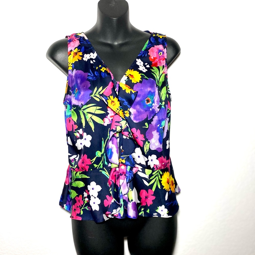 Ralph Lauren Floral Top Blouse like new.
